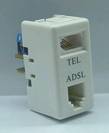 שקע ADSL + בזק תואם גויס