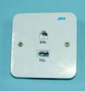שקע משולב ADSL בזק תחת הטיח